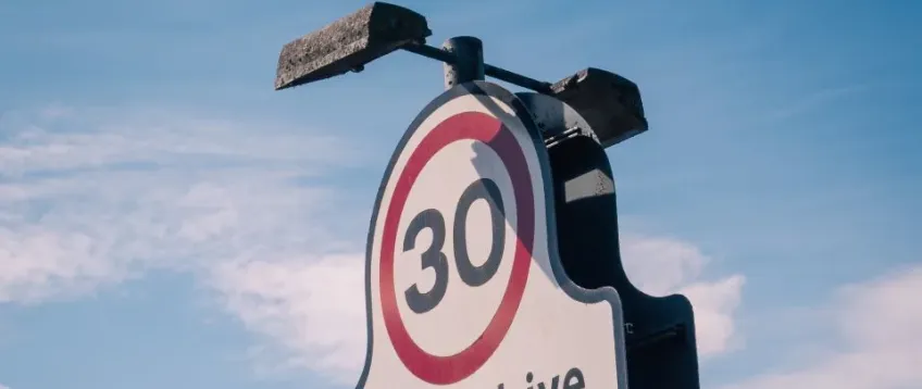Please drive carefully roadsign