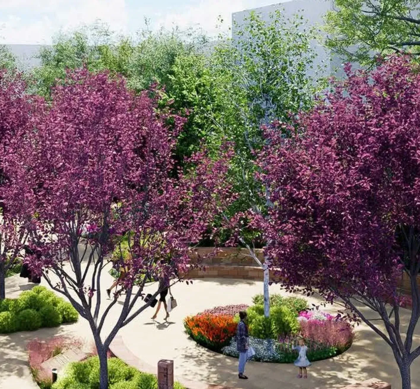 Artist's impression of the proposed Brown Institute Gardens