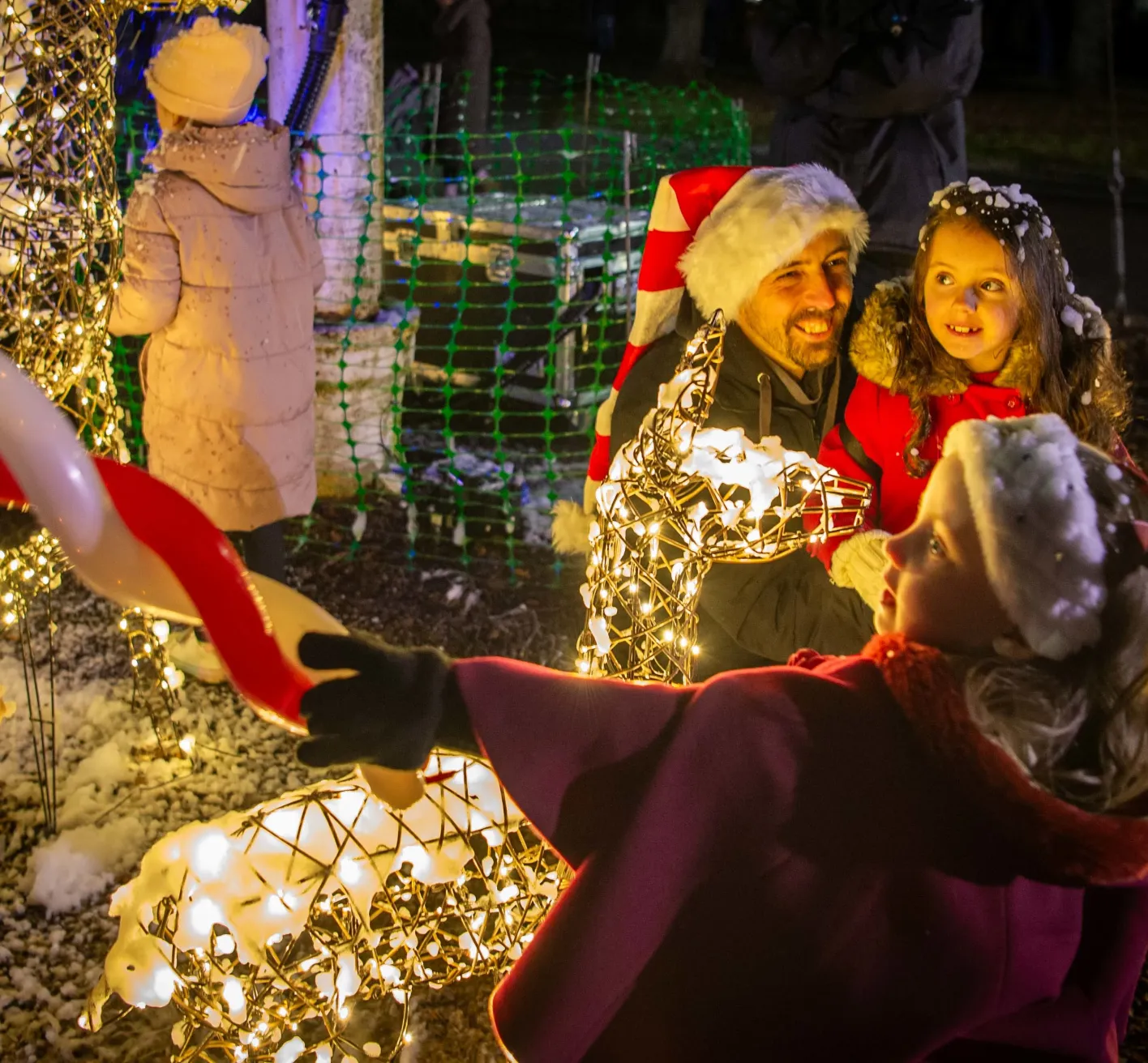 Family at Renfrew Christmas event