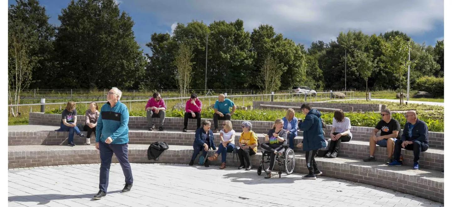 Residents at Erskine Civic Plaza