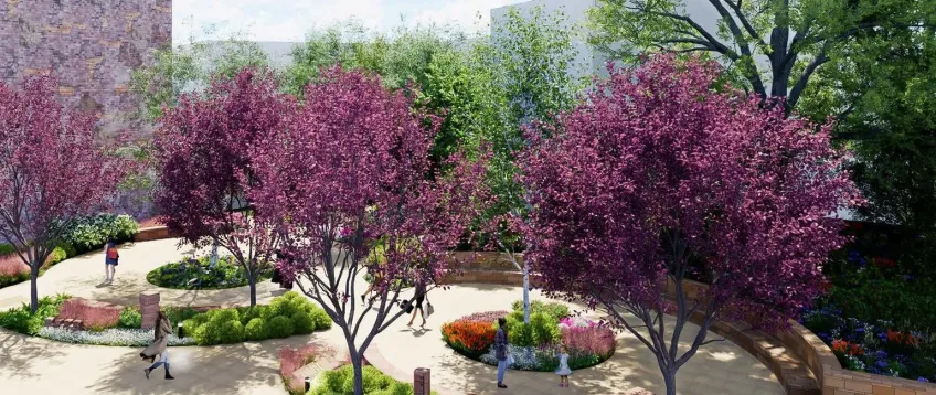 Artist's impression of the proposed Brown Institute Gardens