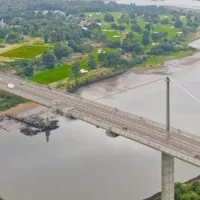 Arial view of Erskine Bridge